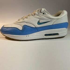 Nike Air Max 1 Jewel - White and Blue Sneakers